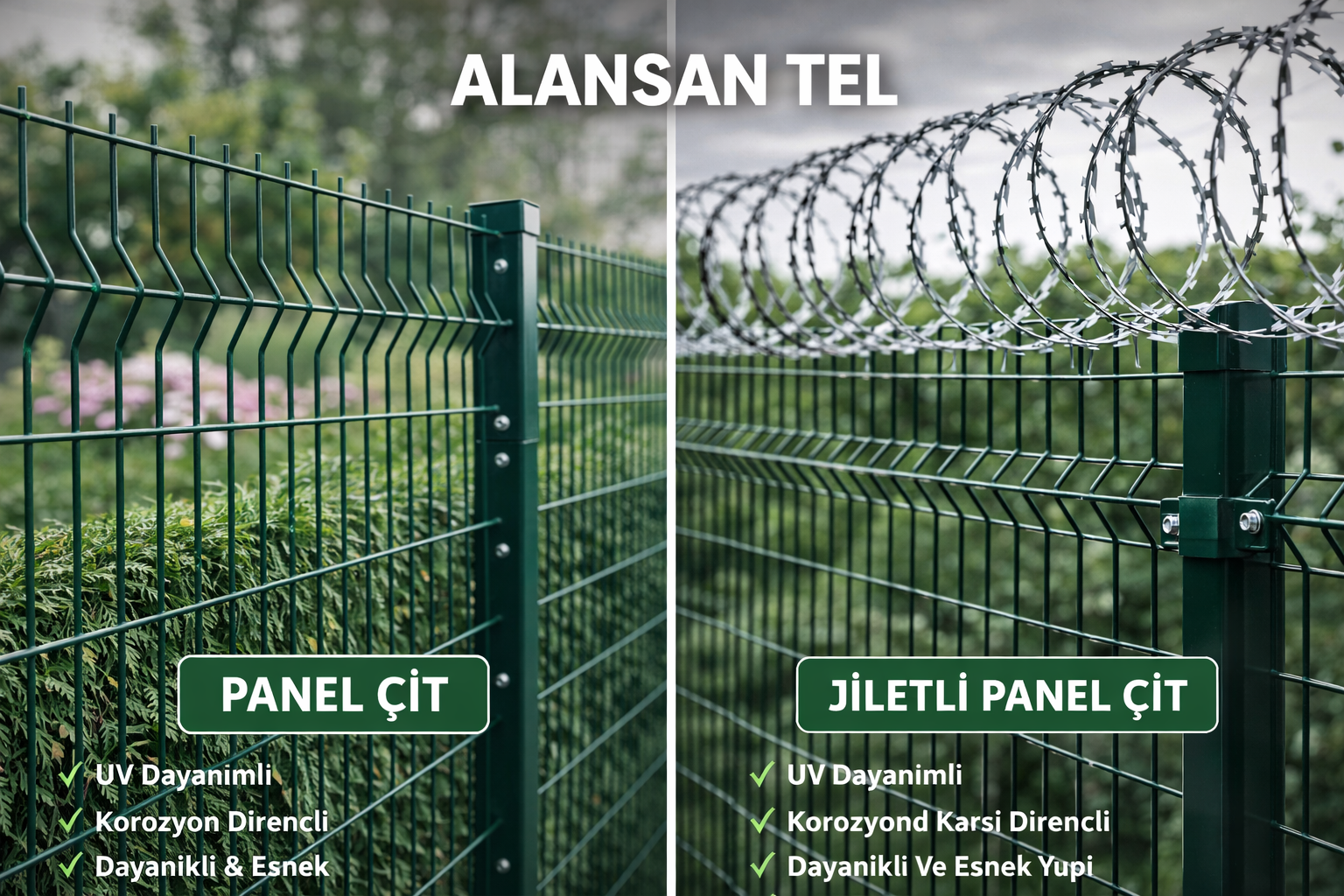 Panel Çit ve Jiletli Panel Çit